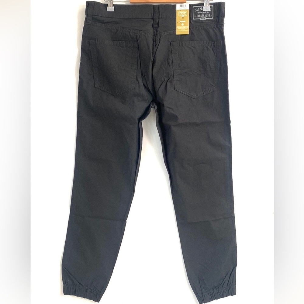 (B51) Levi’s Signature Men’s Joggers Black Flex Light Weight Gold Edition, Sz 34 - Picture 8 of 12